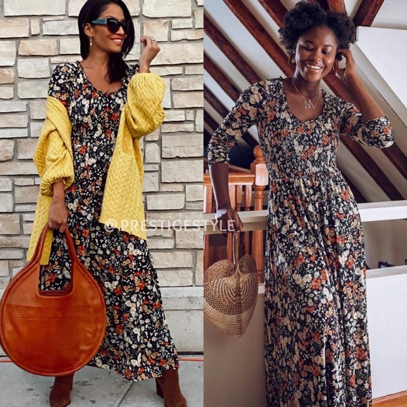 Anthropologie Omya Smocked Maxi Dress - Picture 8 of 15